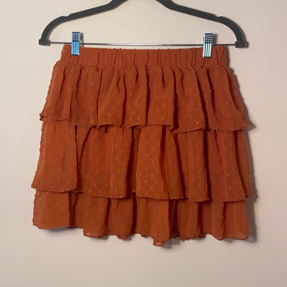 ORANGE MINI SKIRT - SMALL - WORN ONCE